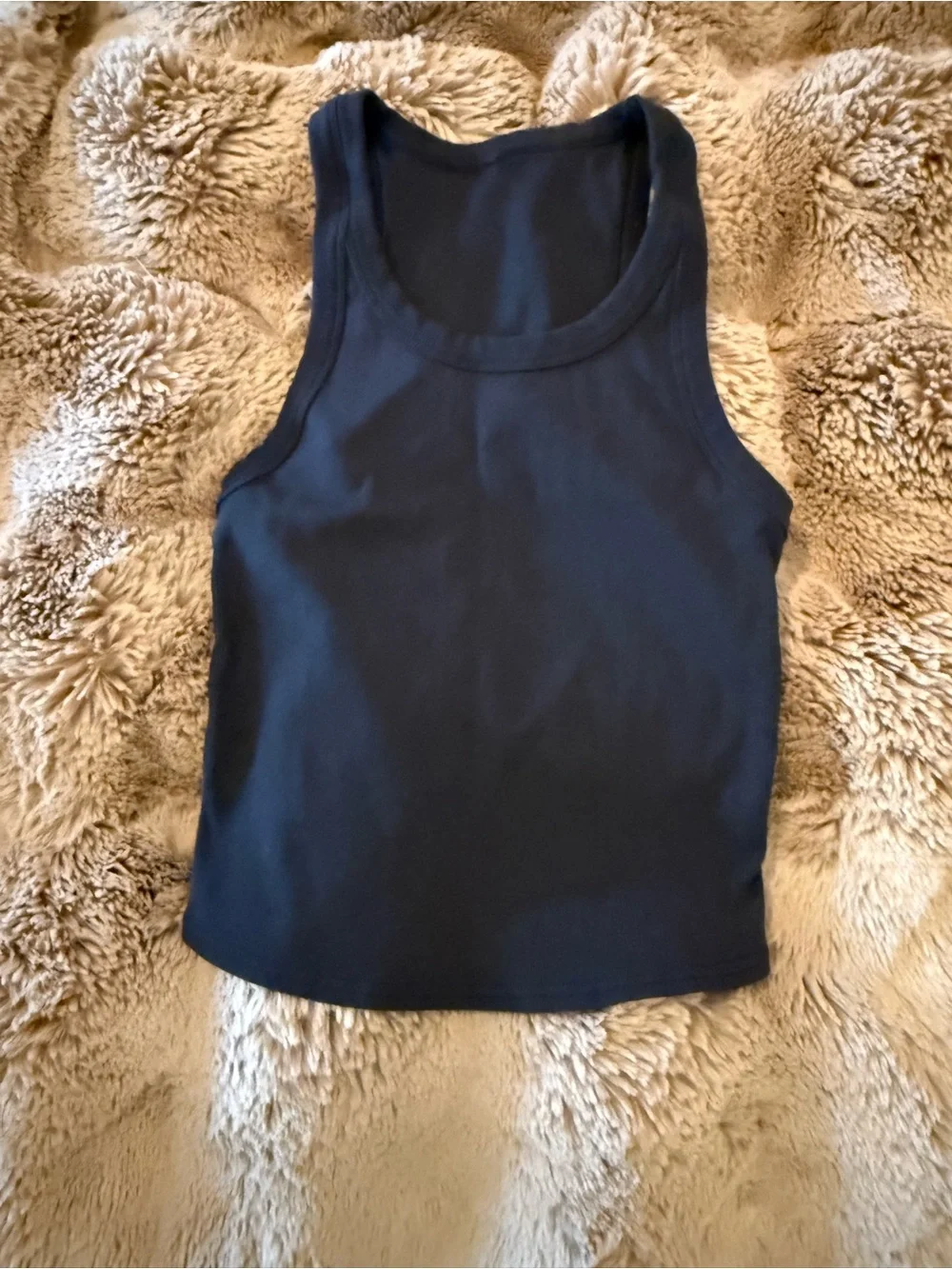 Alo Goddess Ribbed BlackTank Top size S
